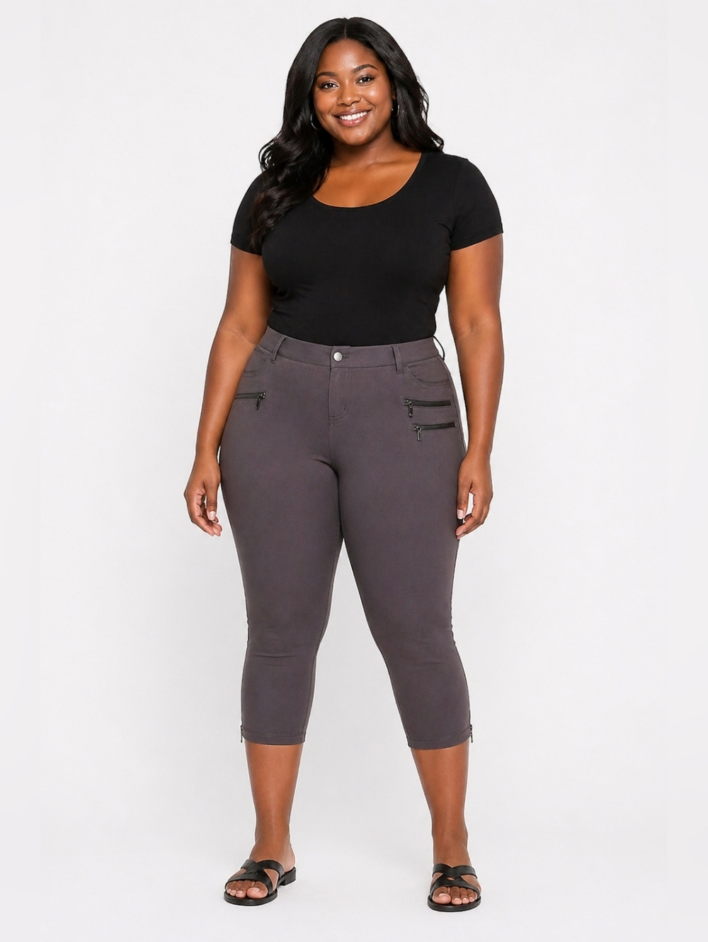 NWT Torrid Plus Size Cropped Gray Pants Size 24